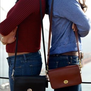 COACH legacy leather penny crossbody bag